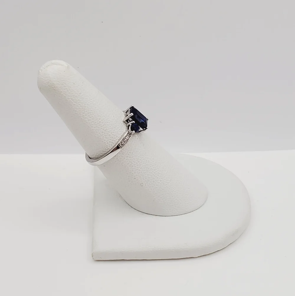 Genuine Blue Spinel Ring 925 Ring Sterling Silver Ring Blue Ring
